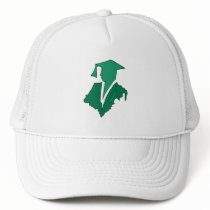 Green Sihlouette Mesh Hat