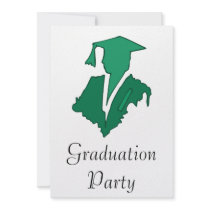 Green Sihlouette Personalized Invites