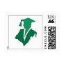 Green Sihlouette Postage Stamp