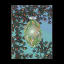 Green Silver Glass Bulb postcards