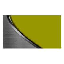 Green Silver Metal Curve Business Cards