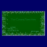 Green simple art business card business cards