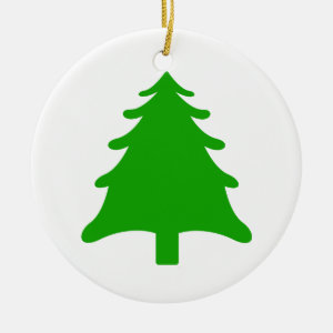 green simple christmas holiday tree christmas tree ornament
