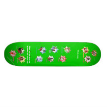 Green Skateboard w/ Professionals as Cartoons