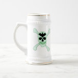 Green Skull And Crossbones Stein mugs