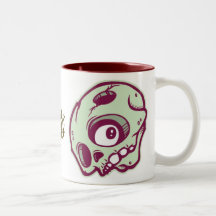 Green Skull Coffee Mug