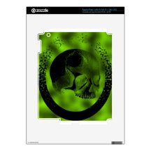 Green Skull Decal For iPad 3