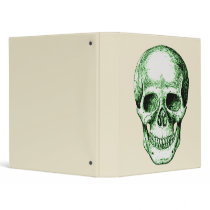Green Skull Face Binder