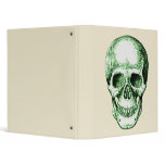 Green Skull Face Vinyl Binders
