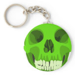 Green Skull Keychain