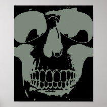 Green Skull Posters