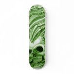 green skull RITON TATTOO Custom Skateboard