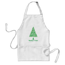 Green Skull Xmas Tree aprons by JuJuGarden Green Skull Xmas Tree aprons