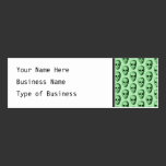 Green Skulls Pattern. business cards