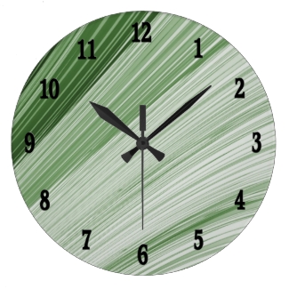 Green Sliver Wall Clock