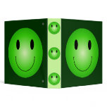 Green Smiley Vinyl Binders