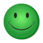 Green Smiley Face Magnet