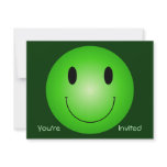 Green Smiley Personalized Invitation