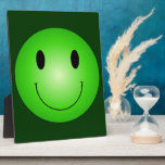 Green Smiley Photo Plaque