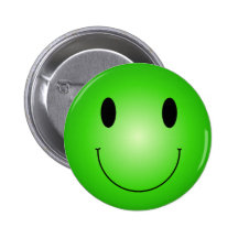 Green Smiley Pins
