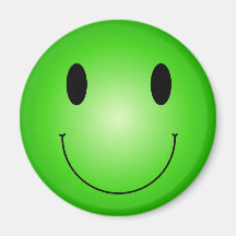 Green Smiley Refrigerator Magnet
