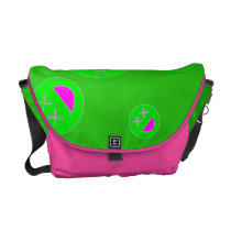 Green Smileys All Over Rickshaw Messenger Bag messenger bags