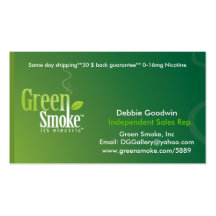 Green Smoke Business Card