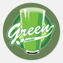 artsprojekt, green smoothie, green smoothie logo, Klistermærke med brugerdefineret grafisk design