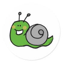 Green snail stickers