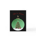 Green Snow Globe Invitation cards