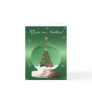 Green Snow Globe Invitation