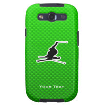 Green Snow Skiing Galaxy S3 Case