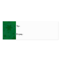 Green Snowflake Christmas Gift Tag business cards by Christianphotogirl Green Snowflake Christmas Gift Tag business cards