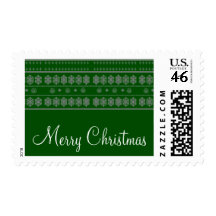 Green Snowflake Pattern Stamp