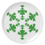 Green Snowflake Plate
