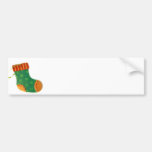 Green Sock Ornament Bumper Stickers