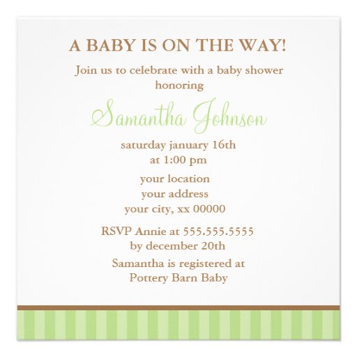 Green Sonogram Baby Shower Custom Invites