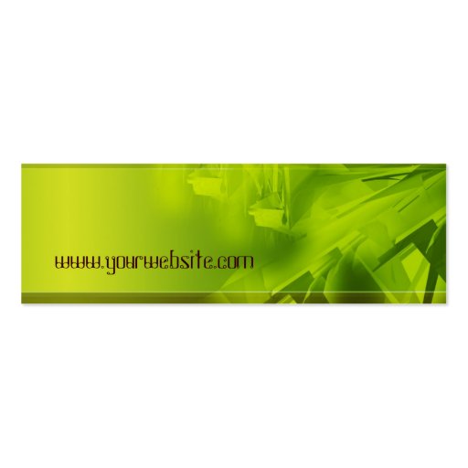 GREEN SPACE Skinny Profile Business Card Templates (back side)