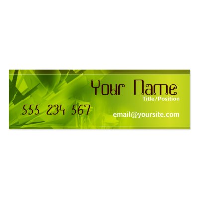 GREEN SPACE Skinny Profile Business Card Templates