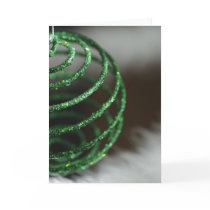 Green Sparkly Ornament (blank card)