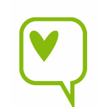 green speech bubble heart t-shirt