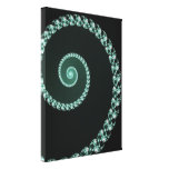 Green Spiral - fractal design Gallery Wrap Canvas