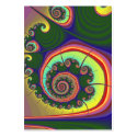 Green Spiral Jewel Fractal Business Card Template