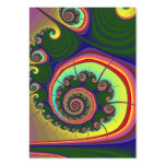 Green Spiral Jewel Fractal Business Card Template