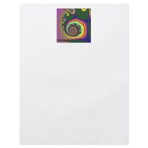 Green Spiral Jewel Fractal Personalized Flyer