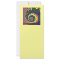 Green Spiral Jewel Fractal Full Color Rack Card