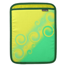 green spiral Rickshaw Sleeve iPad Sleeves
