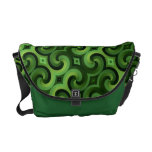 GREEN SPIRALS Messenger Bag