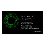 Green Spirograph Business Card Templates