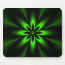 Green Splash Burst Fractal mousepads